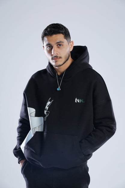 Escape - Oversized Melton Cotton Hoodie