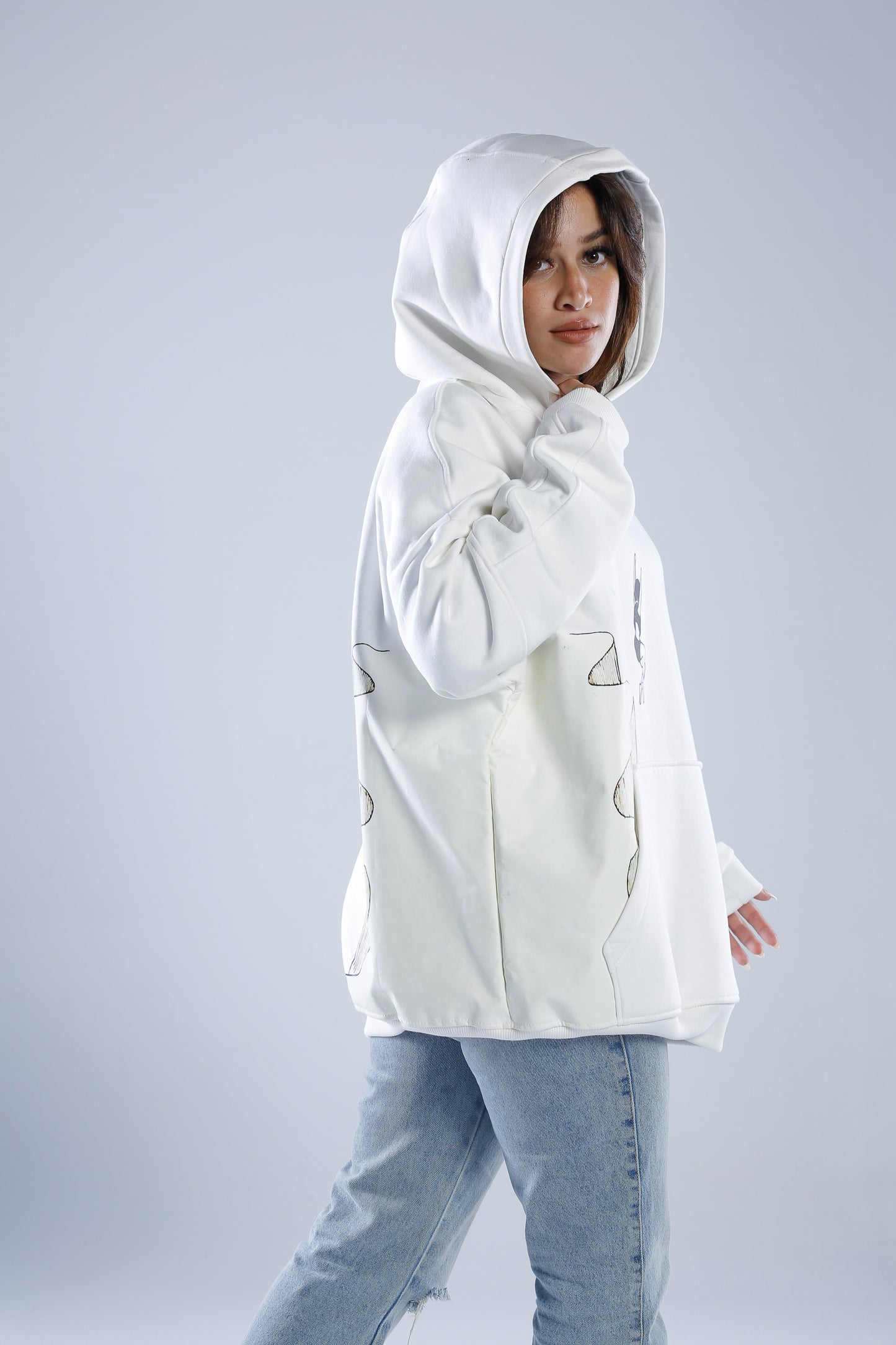 Escape - Oversized Melton Cotton Hoodie